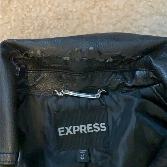 Express XS cropped leather jacket - Picture 3 of 4